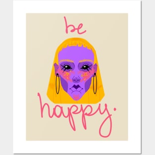 be Happy Posters and Art